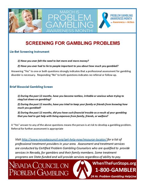 gambling screening tools|Problem Gambling Screening Guide.
